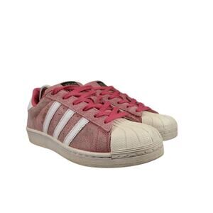 Adidas Shoes Kids 6.5 Sneakers Casual Leather Pink Superstar Logo Campus Active